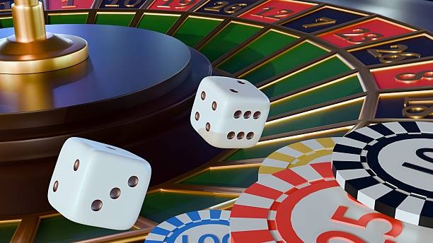 Lightning Dice live dealer studio with three dice and real-time result display